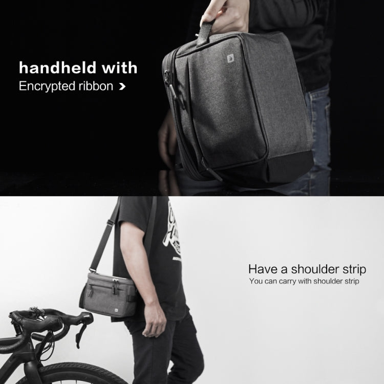 Rhinowalk Bicycle Front Handle Bag Camera Bag Waterproof 7.5 inch Large Touch Screen Navigation Mobile Phone Bag Bicycle Bag, Dark Gray, Carbon Fiber Black Green, Matt Full Black, Matt Black Green