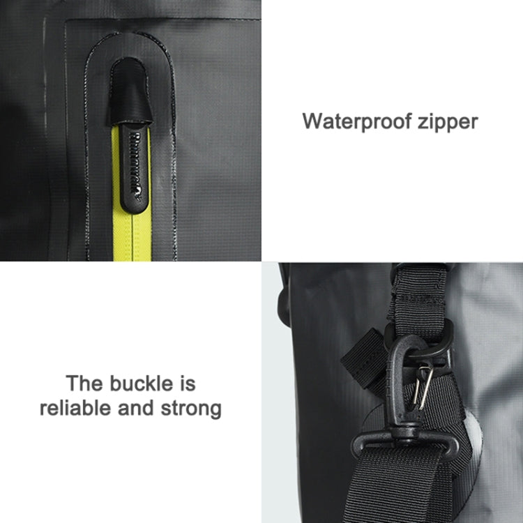 Rhinowalk Bicycle Backpack Full Waterproof Shelf Bag 25L Unilateral Frame Bag Long-distance Travel Bicycle Bag, Black Green, Full Black
