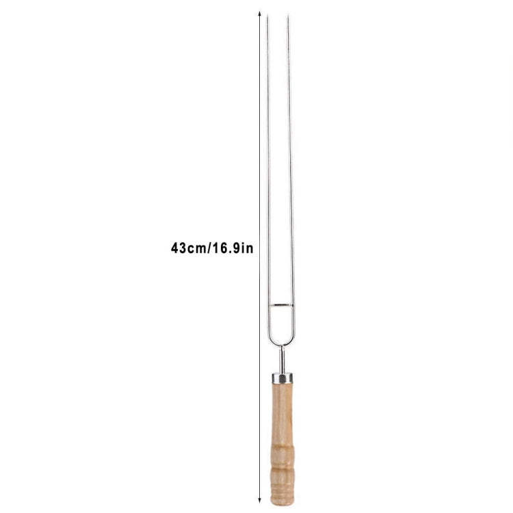 Stainless Steel Barbecue Skewers Barbecue Fork U-shaped Barbecue Fork, Spec: 6pcs + 2  Sweeps, 6 PCS, 4 PCS