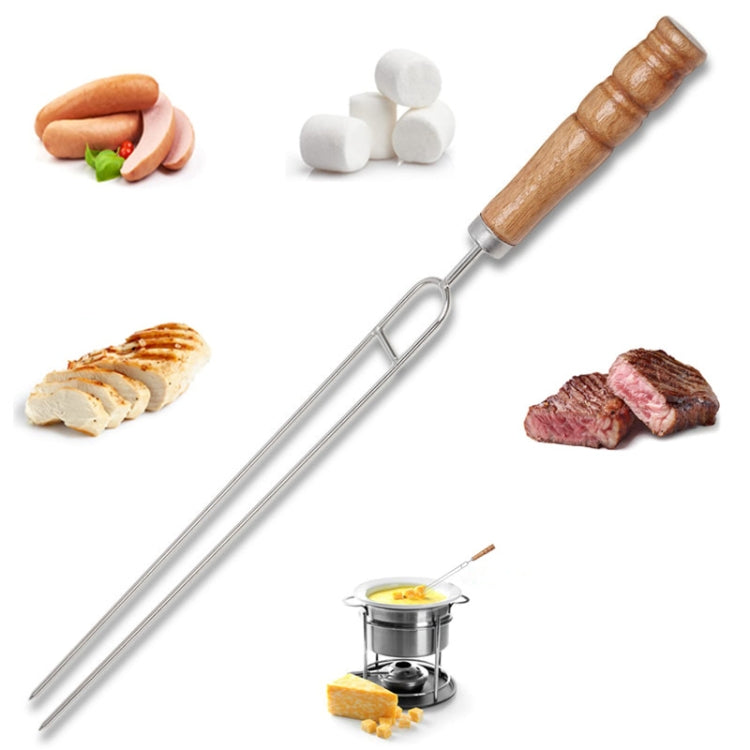 Stainless Steel Barbecue Skewers Barbecue Fork U-shaped Barbecue Fork, Spec: 6pcs + 2  Sweeps, 6 PCS, 4 PCS