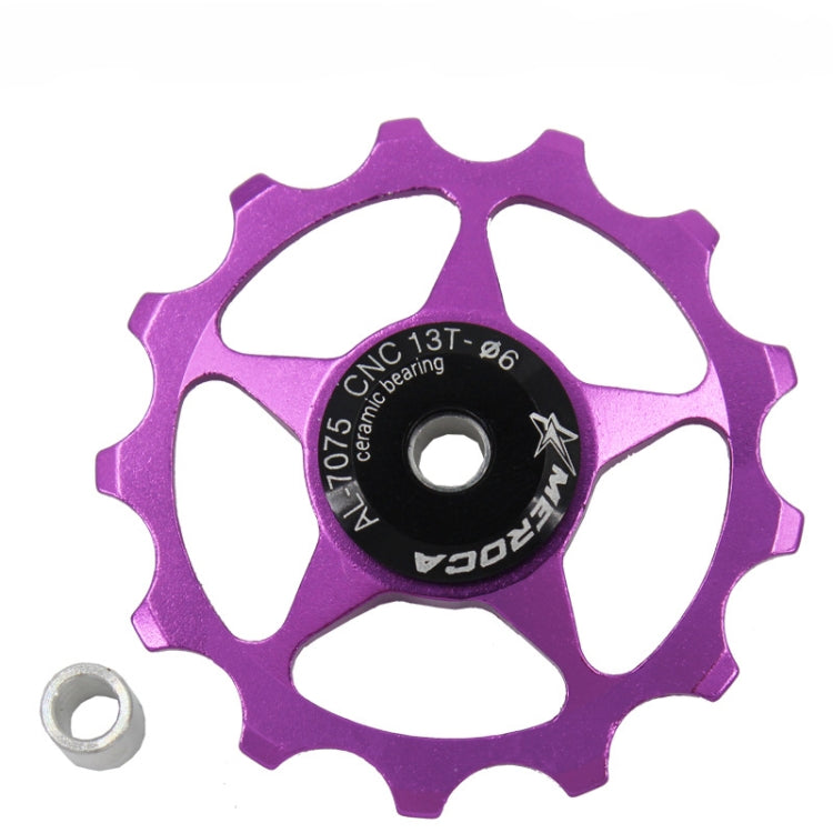 MEROCA Metal Bearings Mountain Bike Road Bike Rear Derailleur Guide Wheel 11T/13T Guide Wheel, 11T Black, 11T Red, 13T Red, 11T Blue, 13T Blue, 11T Purple, 13T Purple, 11T Silver, 13T Silver, 11T Electroplating Colorful, 13T Electroplating Colorful