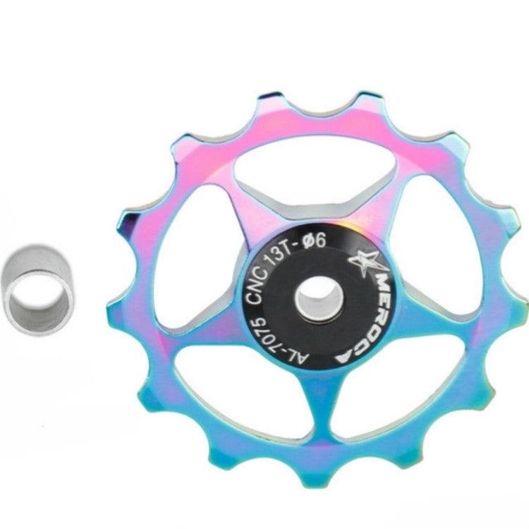 MEROCA Metal Bearings Mountain Bike Road Bike Rear Derailleur Guide Wheel 11T/13T Guide Wheel, 11T Black, 11T Red, 13T Red, 11T Blue, 13T Blue, 11T Purple, 13T Purple, 11T Silver, 13T Silver, 11T Electroplating Colorful, 13T Electroplating Colorful