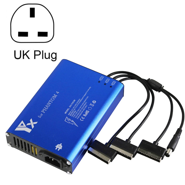 For DJI Phantom 4 Pro Advanced+ Charger  4 in 1 Hub Intelligent Battery Controller Charger, UK Plug, AU Plug