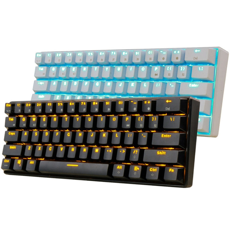RK61 61 Keys Bluetooth / Wireless Dual Modes Tablet Mobile Gaming Mechanical Keyboard, Cable Length: 1.5m, Tea Shaft, Green Shaft, Red Shaft