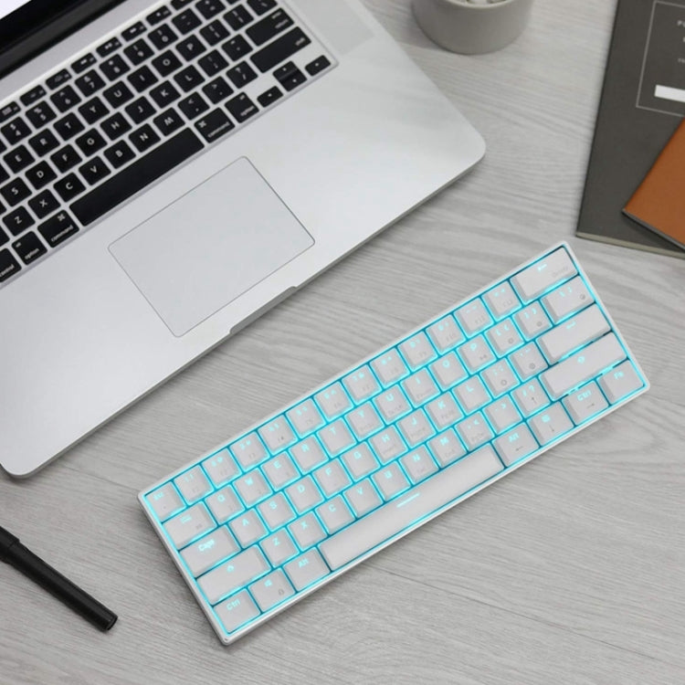 RK61 61 Keys Bluetooth / Wireless Dual Modes Tablet Mobile Gaming Mechanical Keyboard, Cable Length: 1.5m, Tea Shaft, Green Shaft, Red Shaft