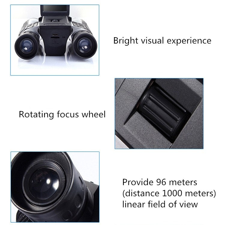 12x32 HD Telescope Outdoor Binocular Digital Telescope Multifunctional Video Camera Telescope, 12X32