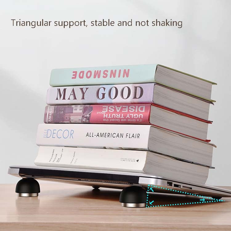 Creative Laptop Compact Portable Invisible Mushroom Stand Desktop Heightening Fan Heater Shelf, Black, Green