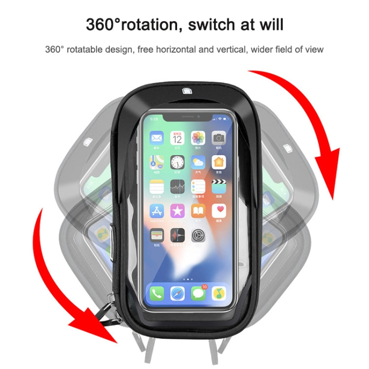 Mountain Bike Card Holder Touch Screen Mobile Phone Holder Motorcycle Electric Vehicle Waterproof Navigation Bracket Shade Mobile Phone Holder, Handlebars, Rearview Mirrors