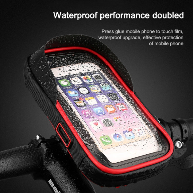 Mountain Bike Card Holder Touch Screen Mobile Phone Holder Motorcycle Electric Vehicle Waterproof Navigation Bracket Shade Mobile Phone Holder, Handlebars, Rearview Mirrors