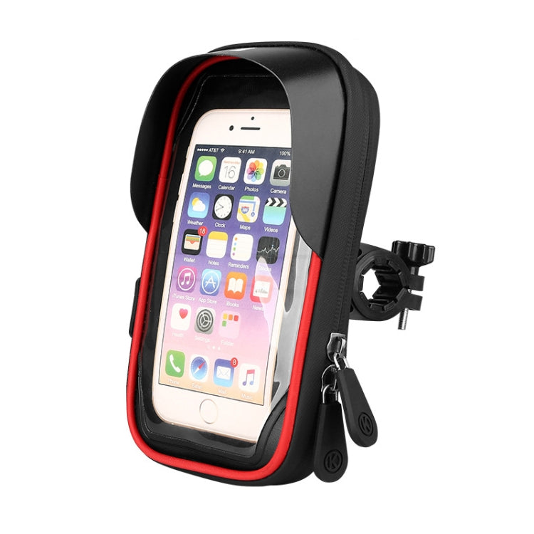 Mountain Bike Card Holder Touch Screen Mobile Phone Holder Motorcycle Electric Vehicle Waterproof Navigation Bracket Shade Mobile Phone Holder, Handlebars, Rearview Mirrors
