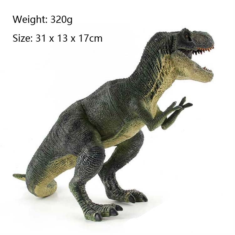 Simulation Animal Dinosaur World Static Toy Models, Green Tyrannosaurus, Brown Tyrannosaurus, Brown Red Parasaurus, Yellow Green Parasaurus, Yellow Spinosaurus, Styracosaurus, Plesiosaurus, Brachiosaurus, 6 PCS Amagarone, 6 PCS Tyrannosaurus           ...