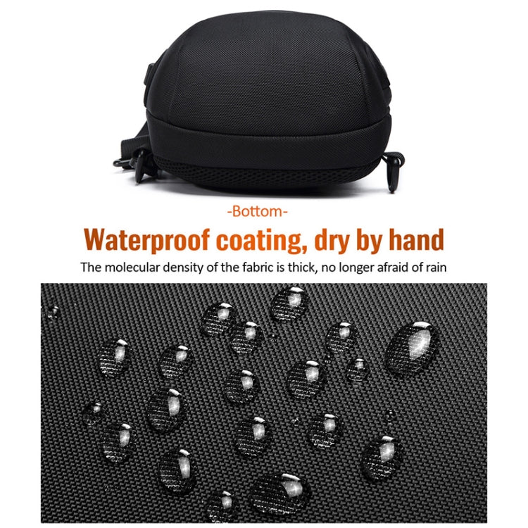 OZUKO 9223 Anti-theft Men Chest Bag Waterproof Crossbody Bag with External USB Charging Port, Standard Size, Large Size