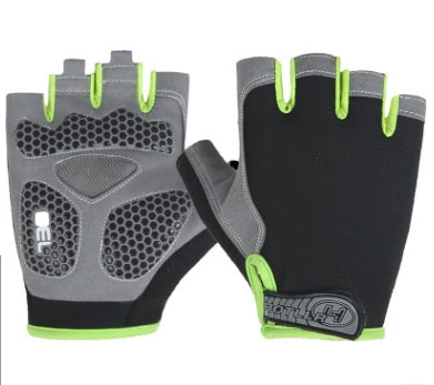 Cycling Shock Absorbing Anti-Slip Gloves Fitness Weight Lifting Training Half-finger Gloves, M, L, XL