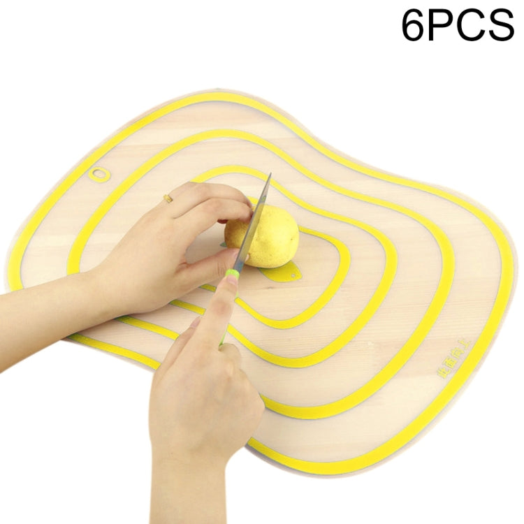 6 PCS Kitchen Chopping Blocks Flexible Transparent PP Cutting Boards, S(20x14.8cm), M(30.5x23.5cm), L(42x31.5cm)