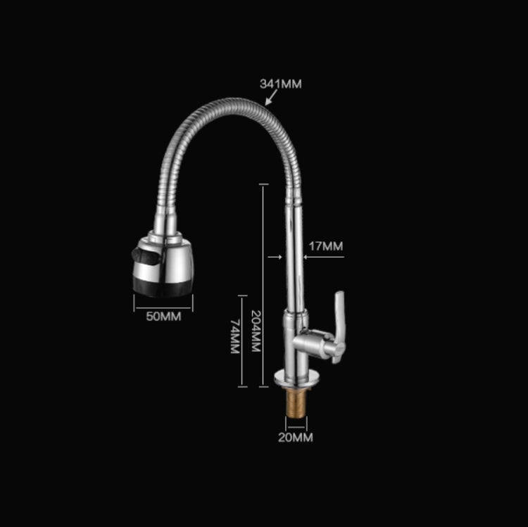 Kitchen Faucet Anti-splash Head Wash Basin Sink Universal Rotatable Faucet Full Copper Joint, Cold Water, Cold Water+50 cm Tube, Cold Water+60 cm Tube, Cold Water+80 cm Tube, Hot & Cold Water, Hot & Cold Water+60 cm Tube, 304 Cold Water                ...
