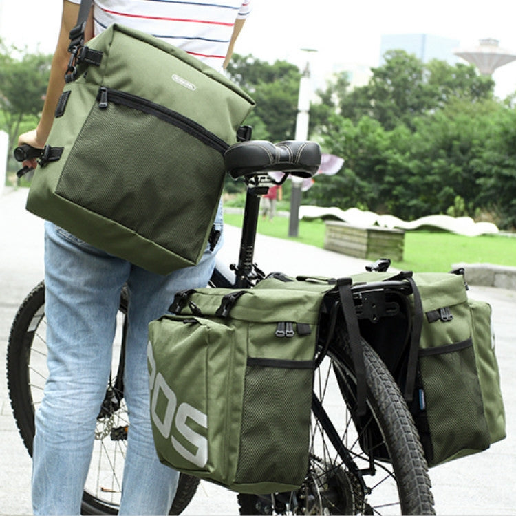 ROSWHEEL Bicycle Back Pack, Green, Black