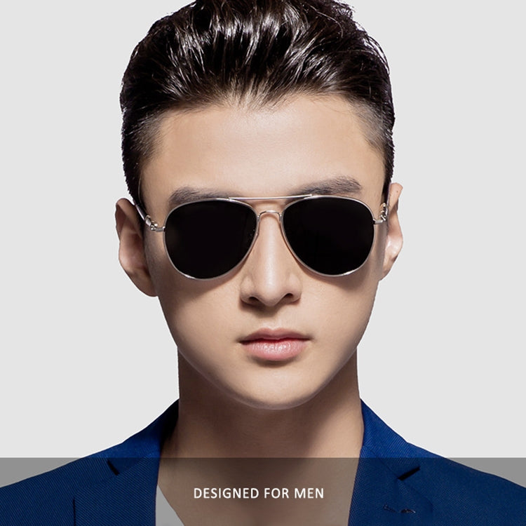 Men Oversized Aviation Metal Frame Spring Temple Polarized Sunglasses Male  Pilot Male Driving Sun Glasses, Black Frame, Gun Grey Frame, Coffee Frame, Silver Frame