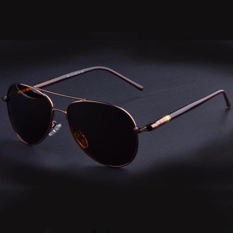 Men Oversized Aviation Metal Frame Spring Temple Polarized Sunglasses Male  Pilot Male Driving Sun Glasses, Black Frame, Gun Grey Frame, Coffee Frame, Silver Frame