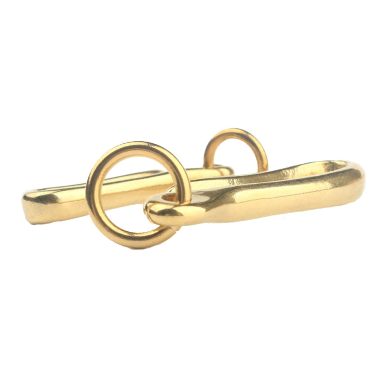 Retro Solid Brass Key Chain Key Ring Belt U Hook Wallet Chain Fish Hook, 6cm with Copper Rin, 6cm without Copper Rin