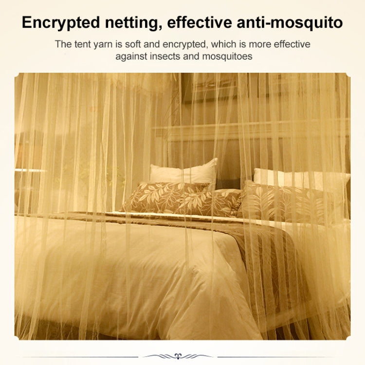 U-shaped Guide Rail Retractable Three-door Mosquito Net, 120x200 cm, 150x200 cm, 180x200 cm, 180x220 cm