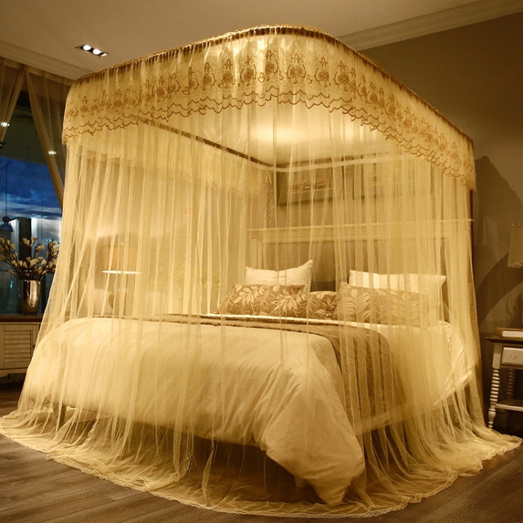 U-shaped Guide Rail Retractable Three-door Mosquito Net, 200x220 cm