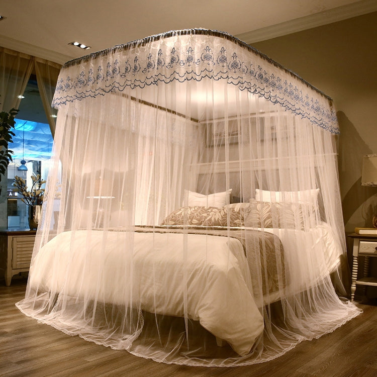 U-shaped Guide Rail Retractable Three-door Mosquito Net, 200x220 cm