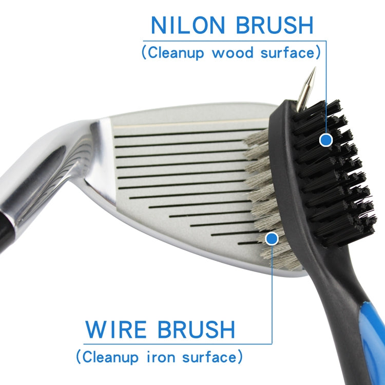 Golf Club Brush Ball Slot Cleaning Brush Cleaning Set, ZY-0021  Brush Blue, ZY-0021 Brush Black