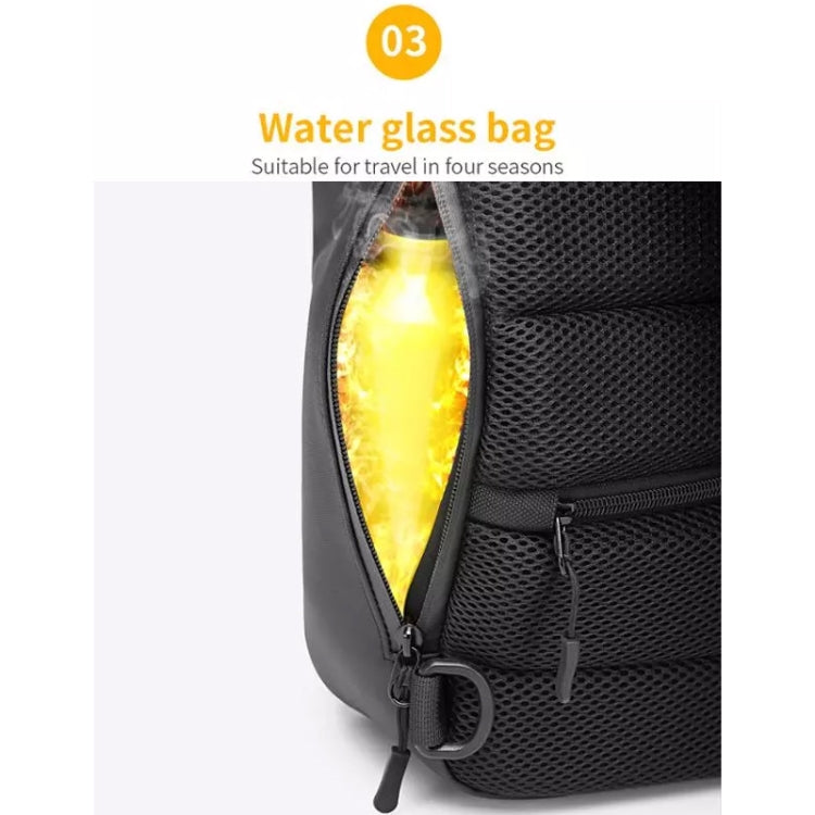 Ozuko 9334 Men Outdoor Multifunctional Waterproof Messenger Bag with External USB Charging Port, Black, Dark Gray, Orange, Royal Blue, Sky Blue