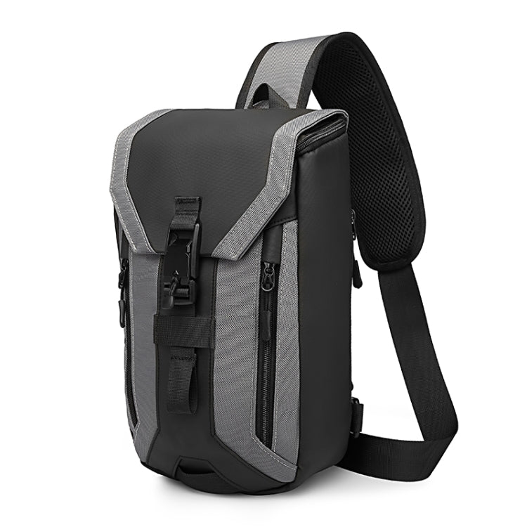Ozuko 9334 Men Outdoor Multifunctional Waterproof Messenger Bag with External USB Charging Port, Black, Dark Gray, Orange, Royal Blue, Sky Blue