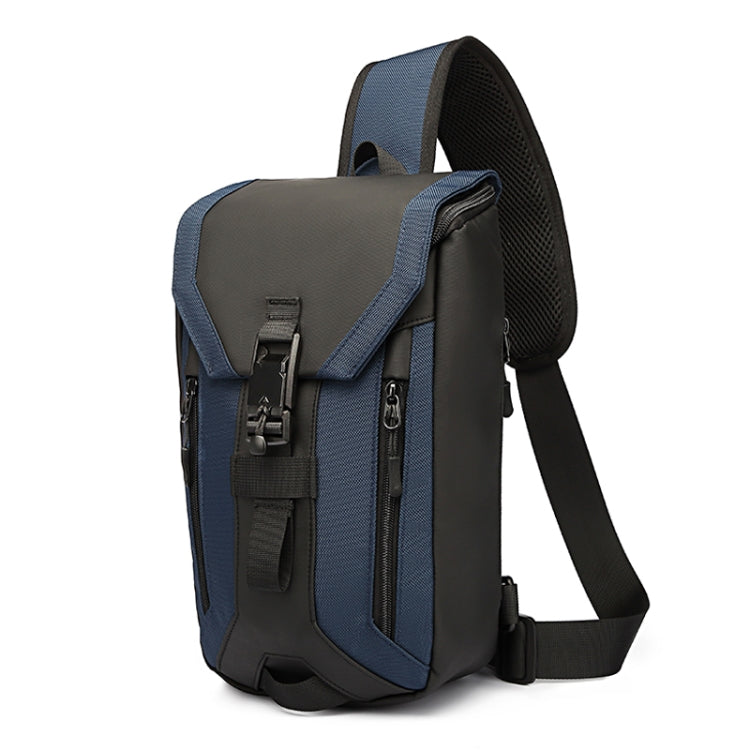 Ozuko 9334 Men Outdoor Multifunctional Waterproof Messenger Bag with External USB Charging Port, Black, Dark Gray, Orange, Royal Blue, Sky Blue