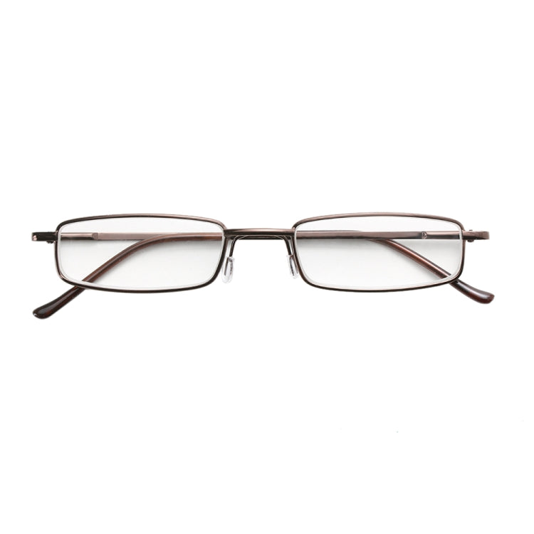 Reading Glasses Metal Spring Foot Portable Presbyopic Glasses with Tube Case, +1.00D, +1.50D, +2.00D