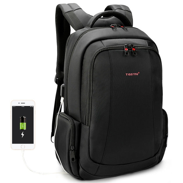 Anti-theft Nylon Laptop Backpacks School Fashion Travel Male Casual Schoolbag 15.6 inch, 1, 2