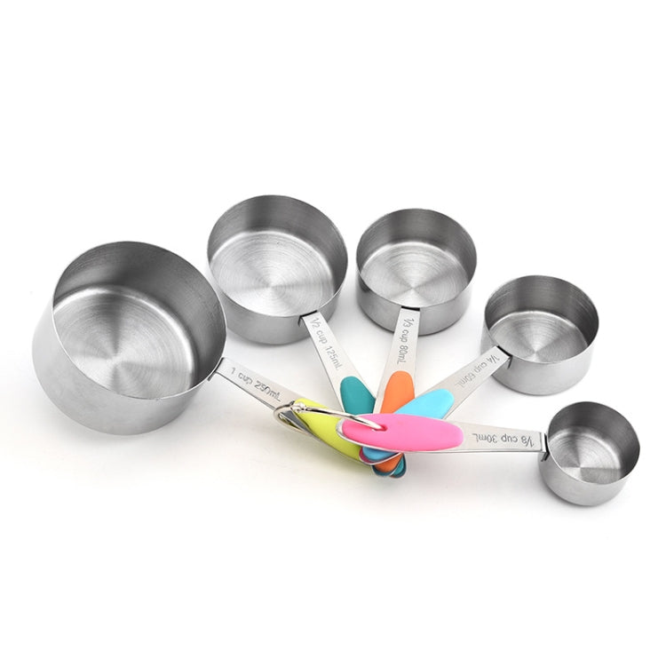 Stainless Steel Measuring Spoon Set Coffee Spoon Baking Kitchen Gadget, Measuring Cup 5 in 1, Measuring Spoon 5 in 1, 5 in 1 Measuring Cup(Color), 5 in 1 Measuring Spoon(Color)