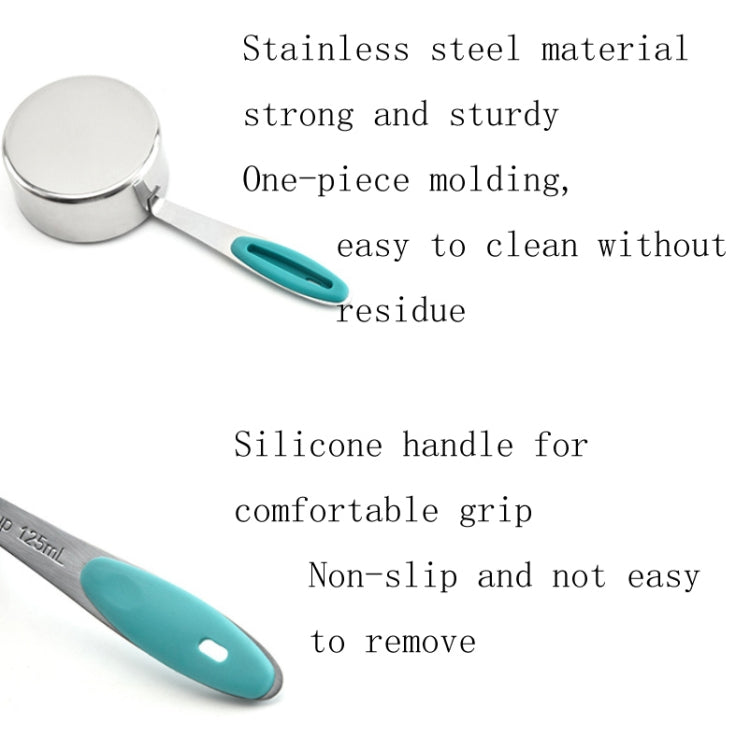 Stainless Steel Measuring Spoon Set Coffee Spoon Baking Kitchen Gadget, Measuring Cup 5 in 1, Measuring Spoon 5 in 1, 5 in 1 Measuring Cup(Color), 5 in 1 Measuring Spoon(Color)