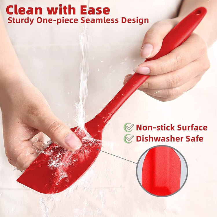 Kitchen Silicone Cream Cake Spatula Mixing Scraper Brush Butter Mixer Brushes Baking Tool Kitchenware, Red, Yellow, Green, Blue, Purple, Pink, Orange