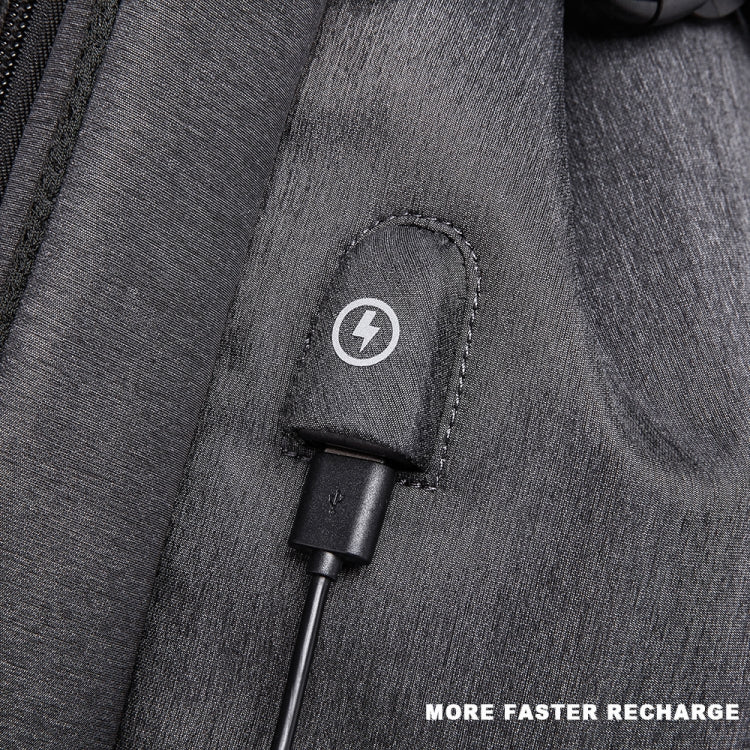 Multifunction Fashion Men Crossbody Bags Chest Pack  Messengers Bag Waterproof Shoulder Bag with USB Charging Port, Black-L
