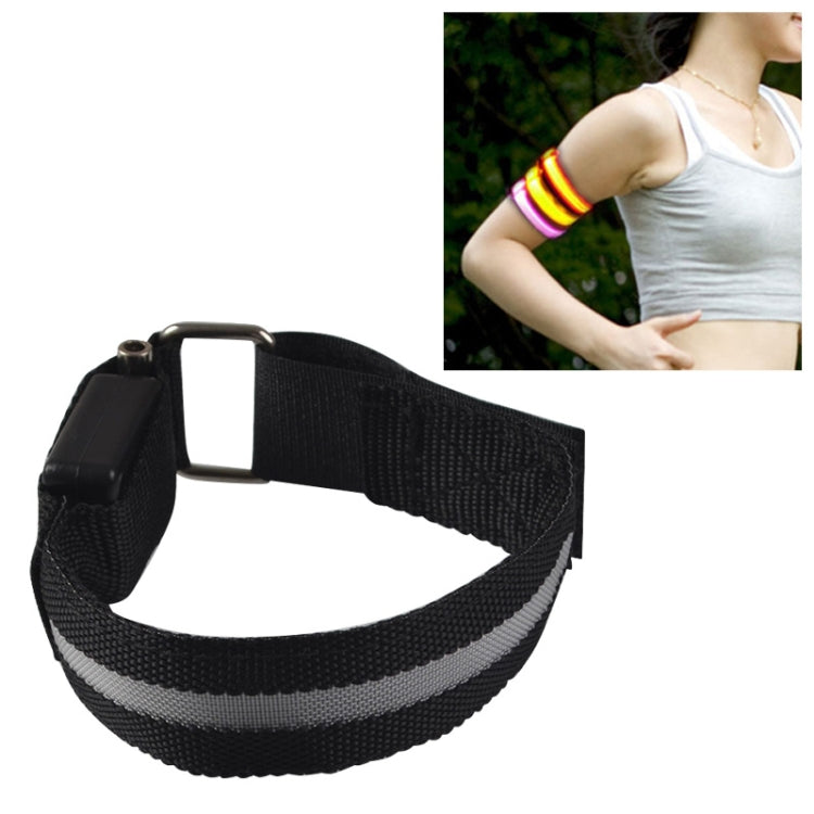 Nylon Night Sports LED Light Armband Light Bracelet, Battery Version Blue, USB Charging Version Blue, Battery Version Green, Battery Version Colorful, USB Charging Version Orange