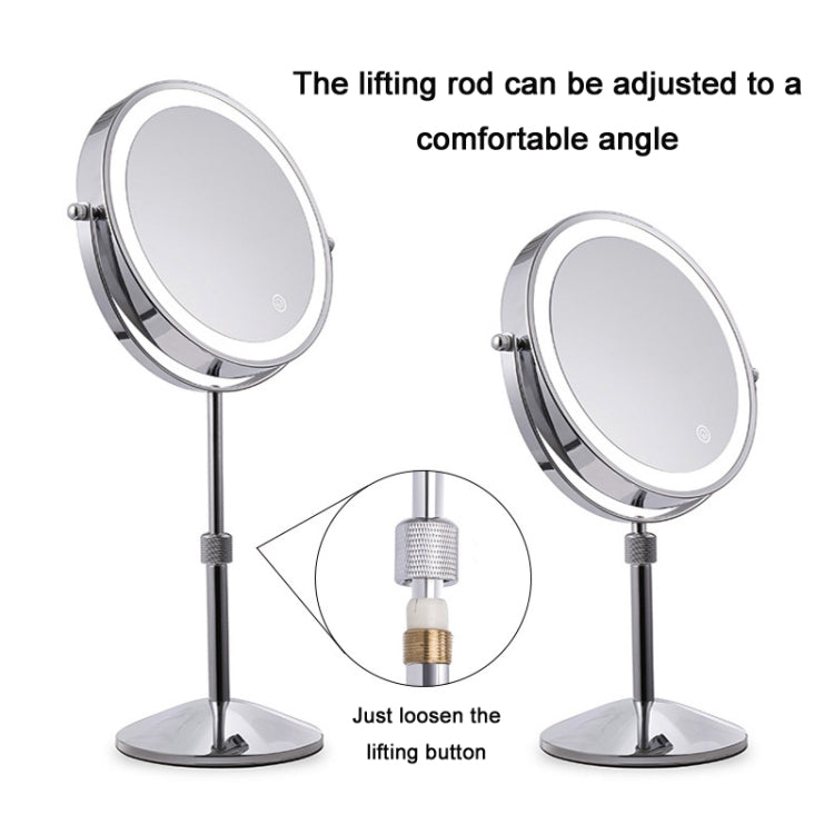 Desktop Double-SidedRound LED Luminous Makeup Mirror Liftable Magnifying Mirror, Plane + 3 Times Magnification(8-inch Rechargeable), Plane + 5 Times Magnification(8-inch Rechargeable), Plane + 7 Times Magnification(8-inch Rechargeable)                 ...