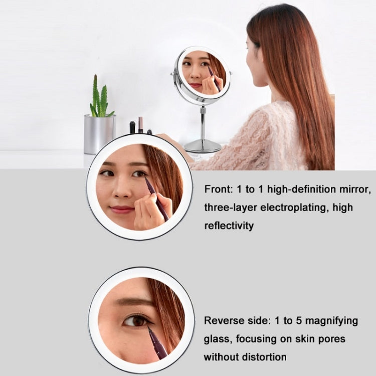Desktop Double-SidedRound LED Luminous Makeup Mirror Liftable Magnifying Mirror, Plane + 3 Times Magnification(8-inch Rechargeable), Plane + 5 Times Magnification(8-inch Rechargeable), Plane + 7 Times Magnification(8-inch Rechargeable)                 ...