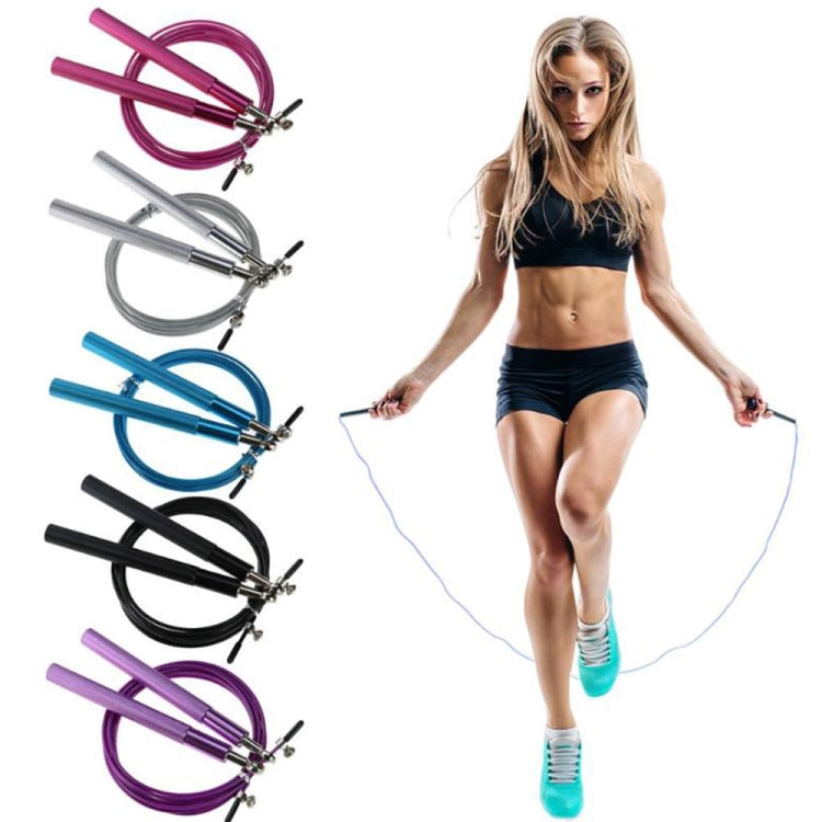 Steel Wire Skipping Skip Adjustable Fitness Jump Rope，Length: 3m, Steel Wire Jump Rope (Megenta), Steel Wire Jump Rope (Black), Steel Wire Jump Rope (Blue), Steel Wire Jump Rope (Grey), Steel Wire Jump Rope (Green), Steel Wire Jump Rope (Orange)       ...