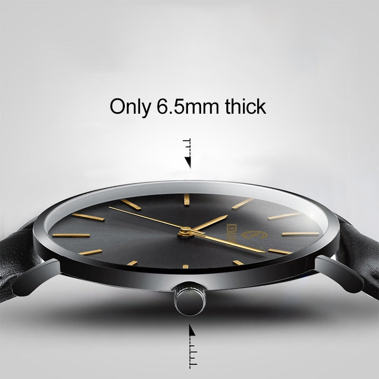 KEMANQI Simple Ultra-thin Waterproof Steel Mesh Belt Quartz Watch for Men, Ultra-thin black shell black dial black band, Ultra-thin black shell blue dial black band, Ultra-thin Rose gold shell black dial black band                                      ...
