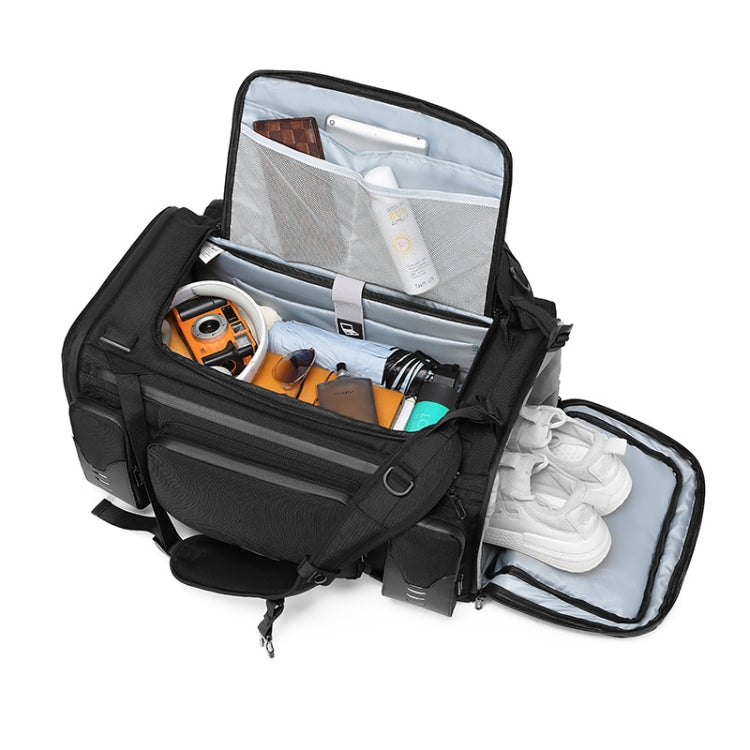 Ozuko 9326 Men Outdoor Multifunctional Anti-theft Backpack Sports Waterproof Travel Shoulders Bag with External USB Charging Port, Ozuko 9326