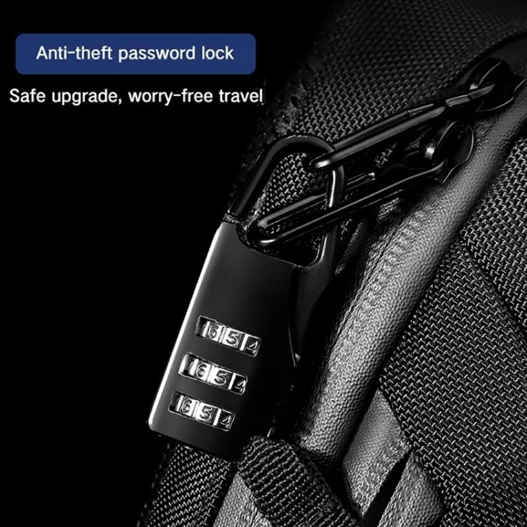 Ozuko 9315 Outdoor Waterproof Men Business Chest Bag Anti-theft Shoulder Messenger Bag with External USB Charging Port, Dark Blue, Black, Dark Gray