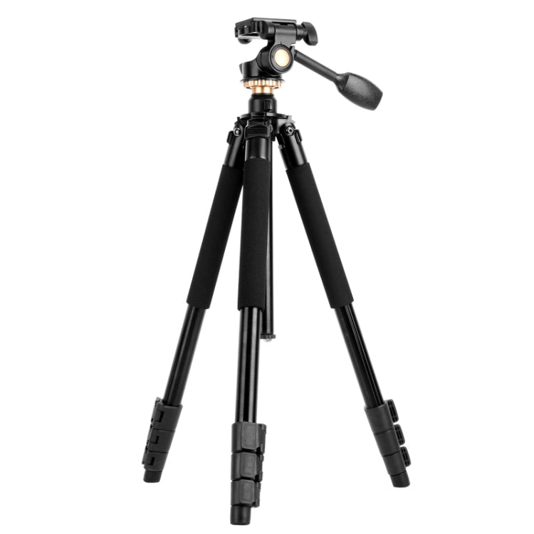 Q338 4-Section Folding Legs Live Broadcast Aluminum Alloy Tripod Mount, Q338With Three-dimensional Head, Q338 With Ball Head