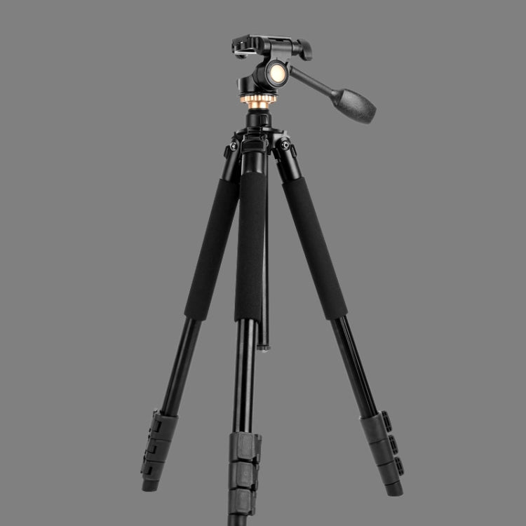 Q338 4-Section Folding Legs Live Broadcast Aluminum Alloy Tripod Mount, Q338With Three-dimensional Head, Q338 With Ball Head