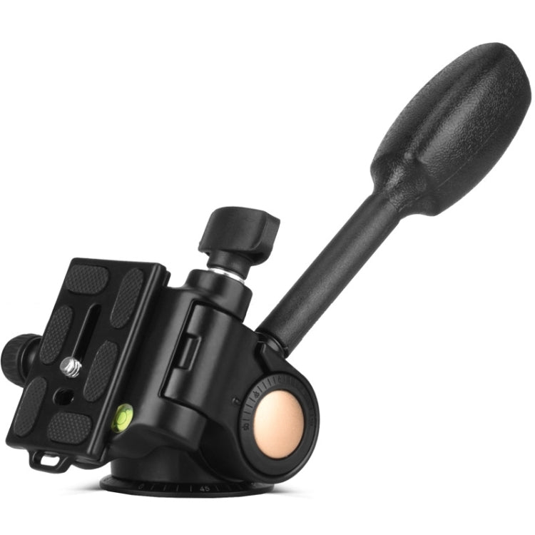 Q08 Three-Dimensional Damping 360 Degree Panorama Scale Leveling Metal Tripod Heads, Q08