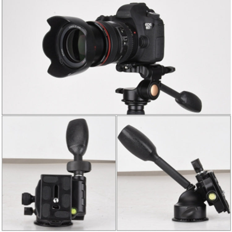 Q08 Three-Dimensional Damping 360 Degree Panorama Scale Leveling Metal Tripod Heads, Q08