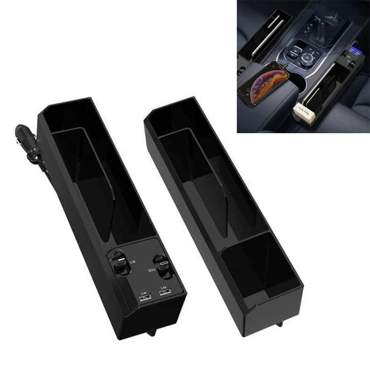 Car Seat Storage Box With Cable Car USB Charger, 2-wire, 3-wire, 2-wire + Storage Box