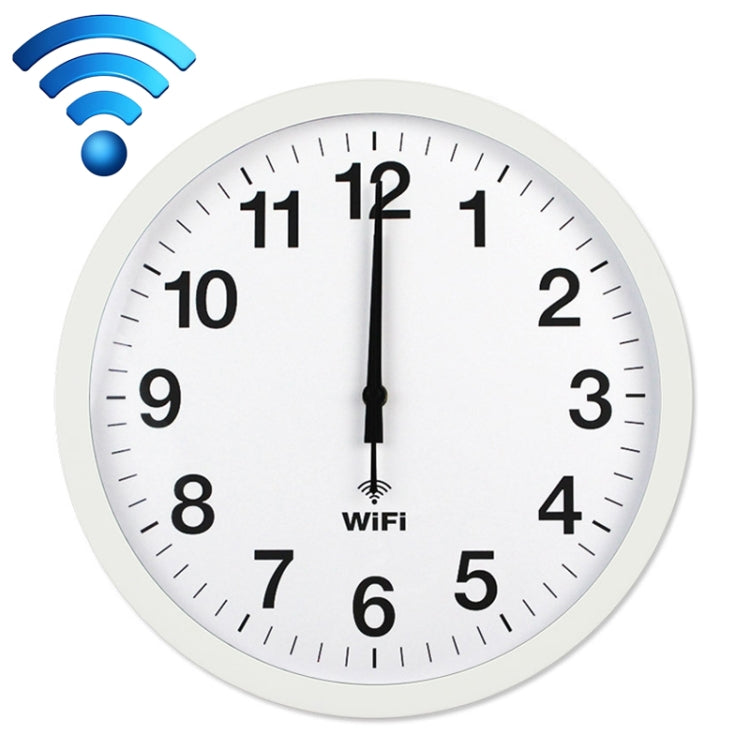 Smart Network Automatic Time Synchronization Wifi Wall Clock Modern Minimalist Silent Living Room Clock, 12 inch, 14 inch, 16 inch