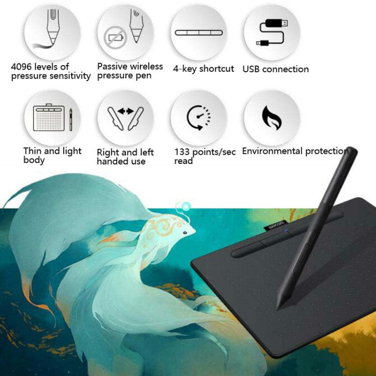 Wacom CTL-4100  Tablet Intuos Hand-Painted Board Computer Drawing Board Handwriting Board, CTL-4100